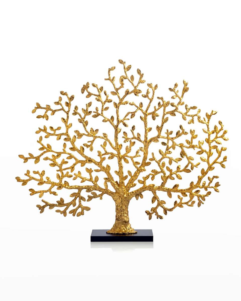 Tree of Life Golden Fireplace Screen